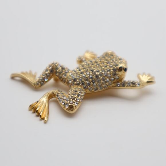 Dior Crystal Embellished Frog Brooch - Picture 6 of 7